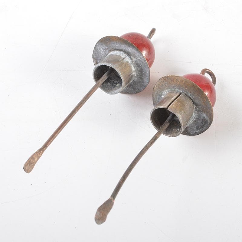 中国　紋銀　龍観音像装飾　銀象嵌　七宝鼻煙壷　一對　V　R6401