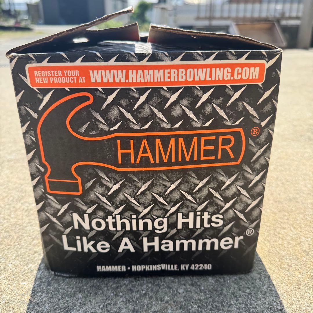 ハマー ボウリングボール 黒/赤 マーブル 15ポンド
