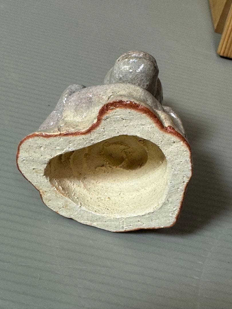 2756 萩焼　野坂康起作　猿舞　香合