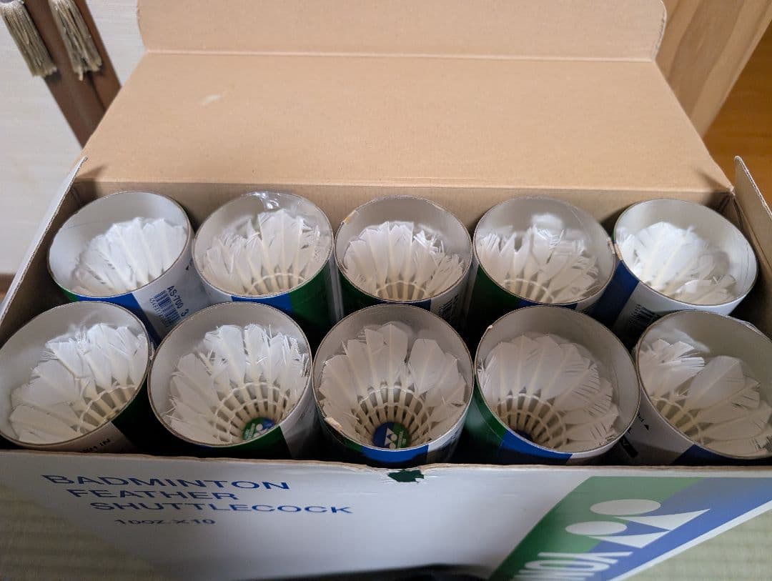 YONEX 羽根シャトル 1ダース 10個入り120こ　　中古