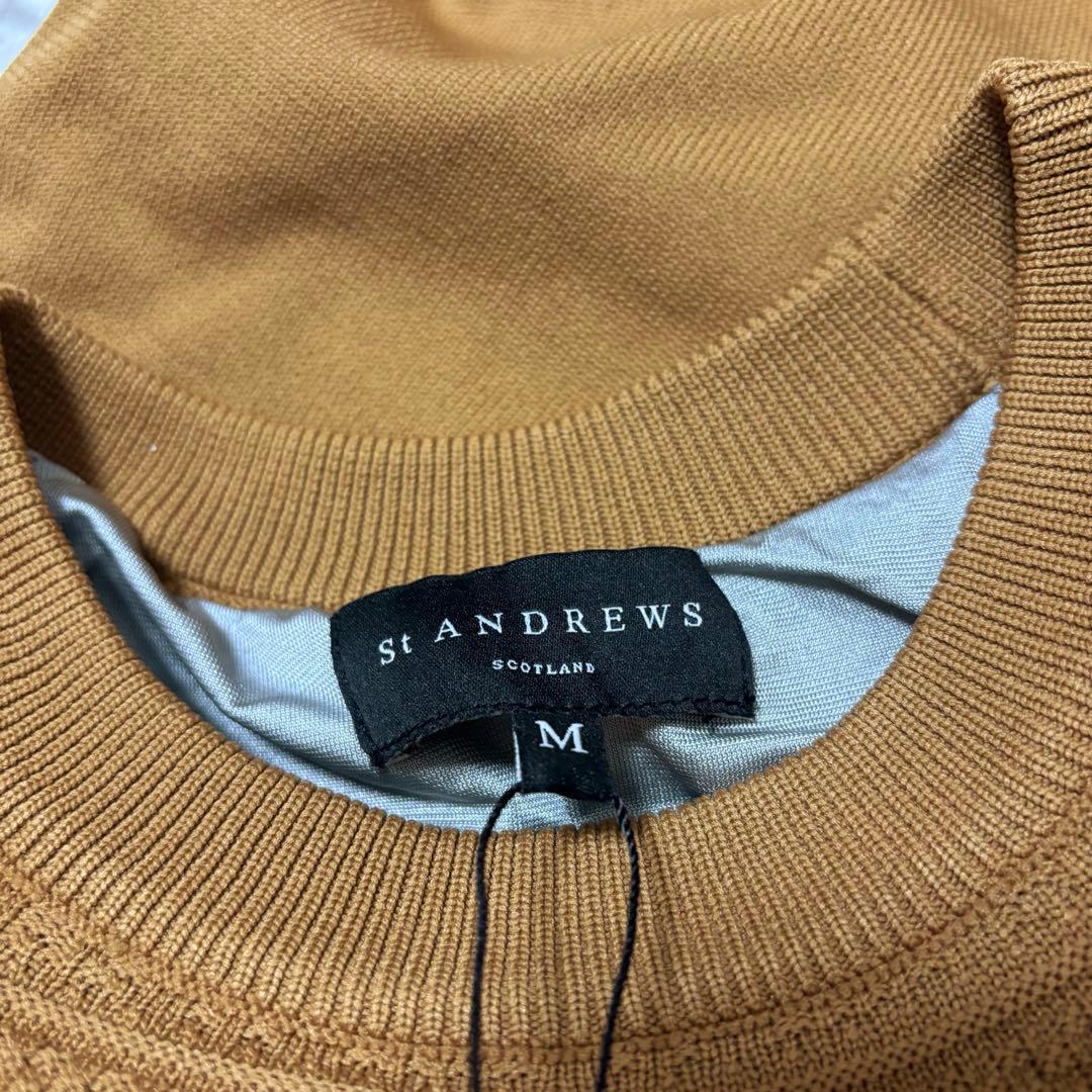 新品 st andrews ニットセーター 蓄熱 ベージュ ゴルフウェア