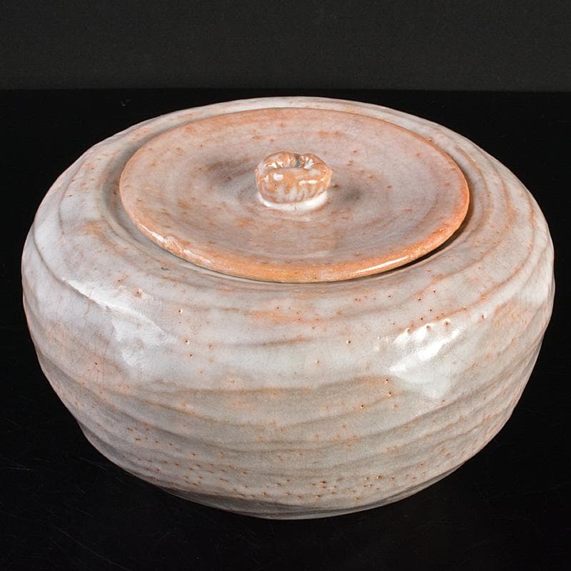 茶道具　印南窯　井上方竹造　瓢箪　水指　共布　堀内宗完極め箱　M R6801