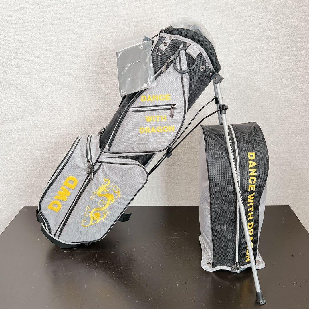 新品 ダンスウィズドラゴン キャディバッグ 7型 2.3kgシルバー スタンド式