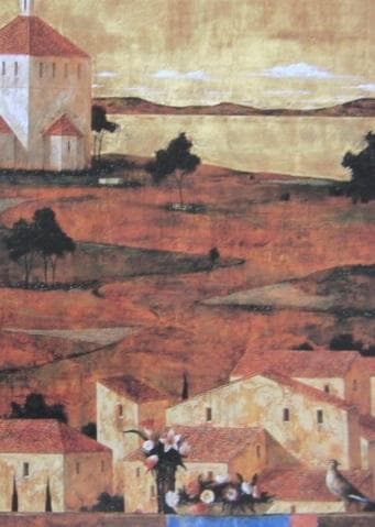 吉岡正人、【光降る地まで】、希少な額装用画集より、新品額装付、状態良好