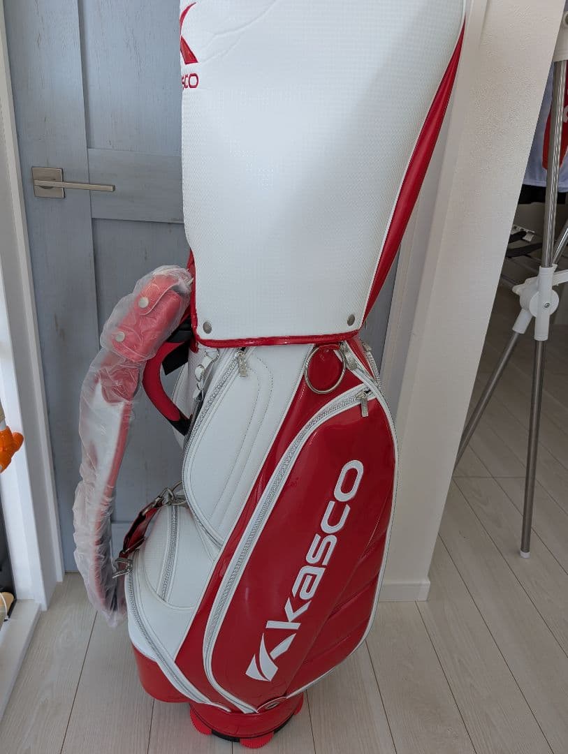 Kasco キャディバッグ 赤/白