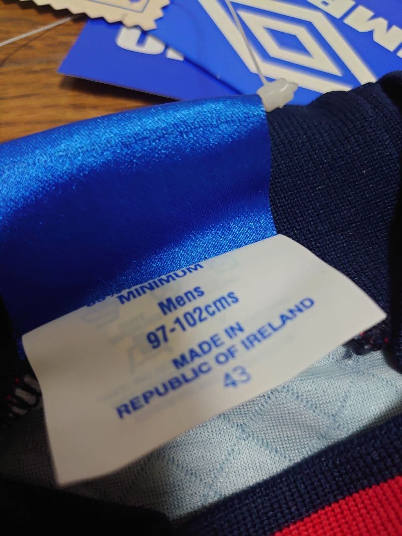 98 イングランド代表 長袖 キーパーユニフォーム新品未使用タグ付き