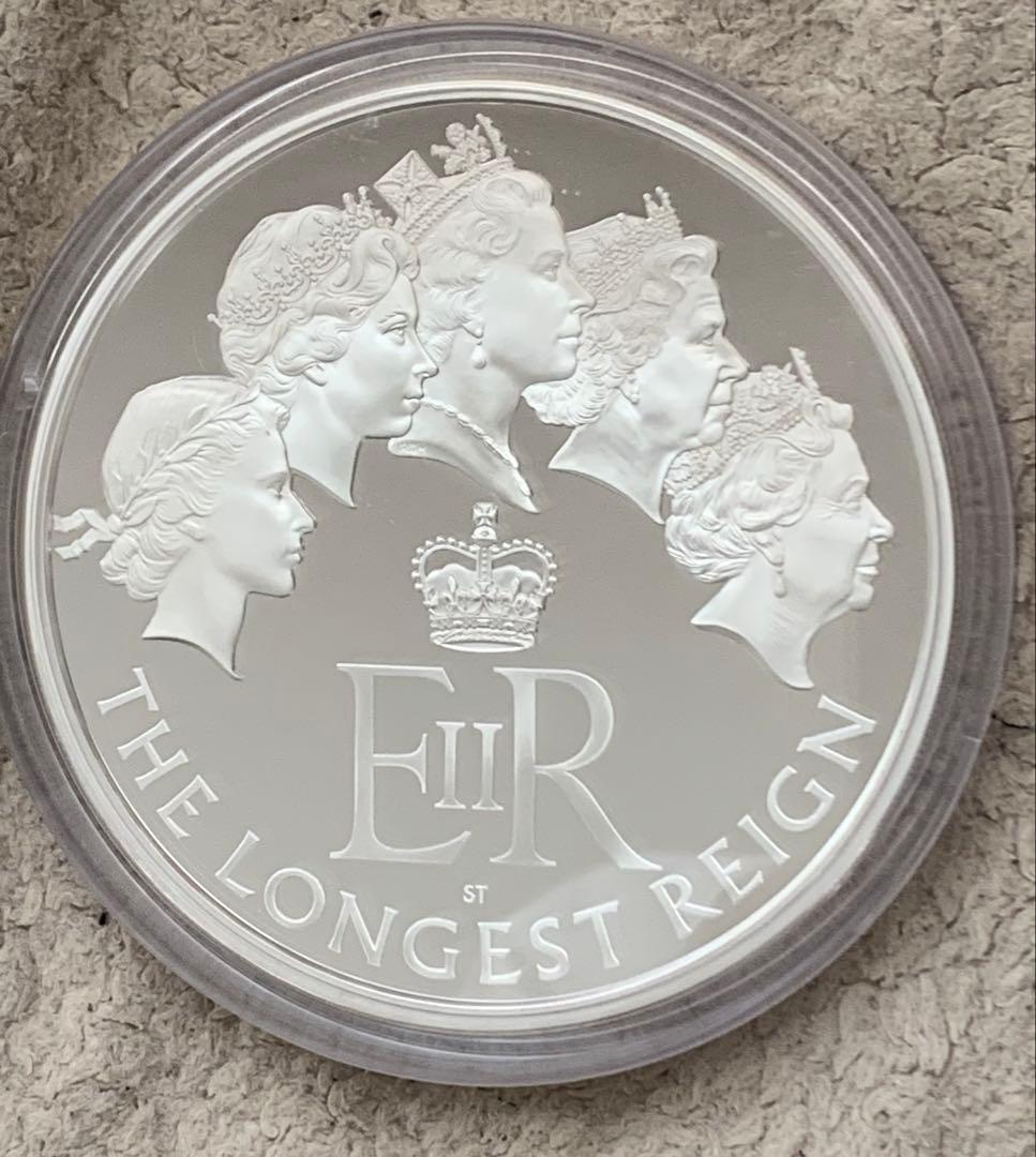 特大1Kg エリザベス2世最長在位記念銀貨 銀連日高値更新❗️2月1日迄出品