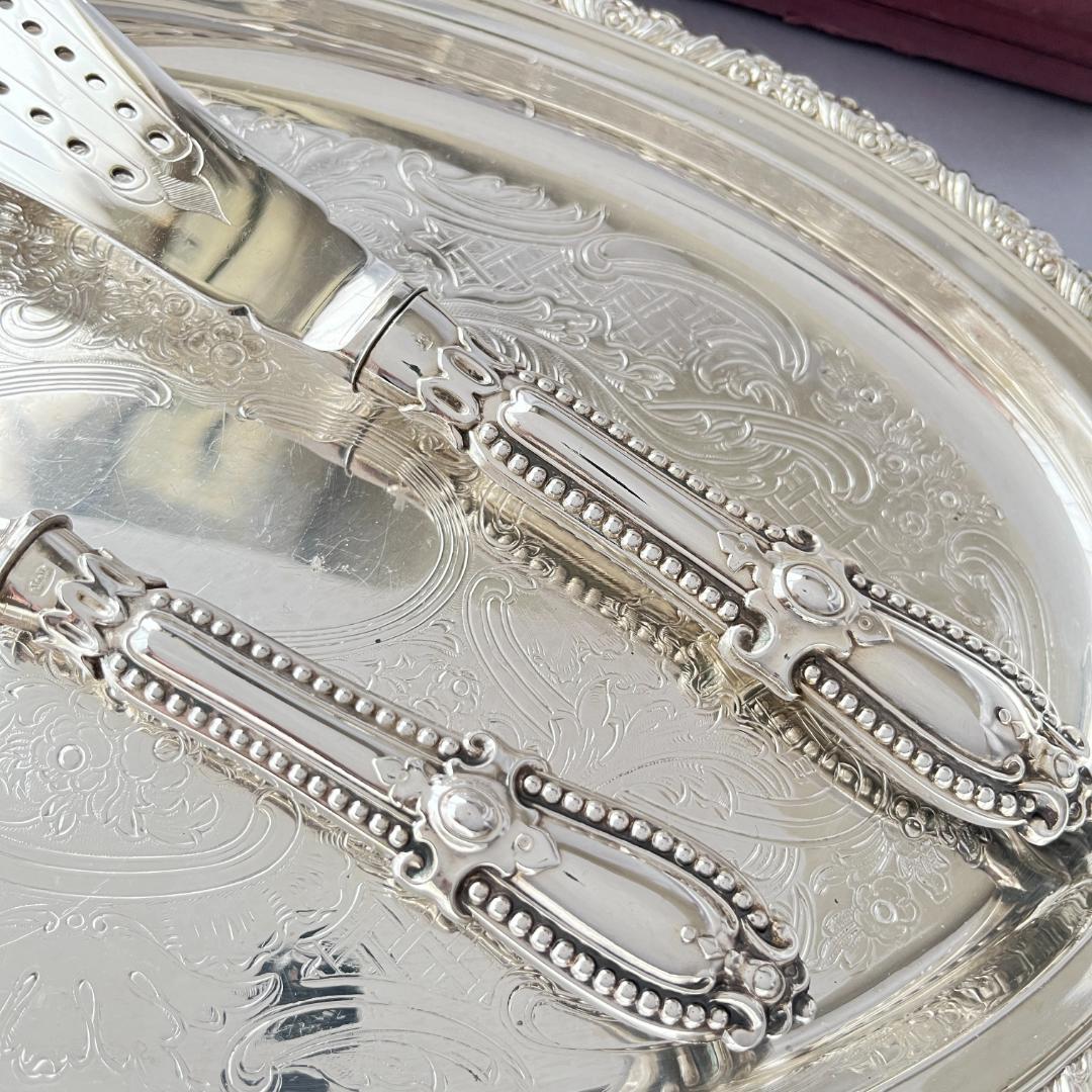 【Harrison Fisher】パールのサーバーセット 【シルバープレート】