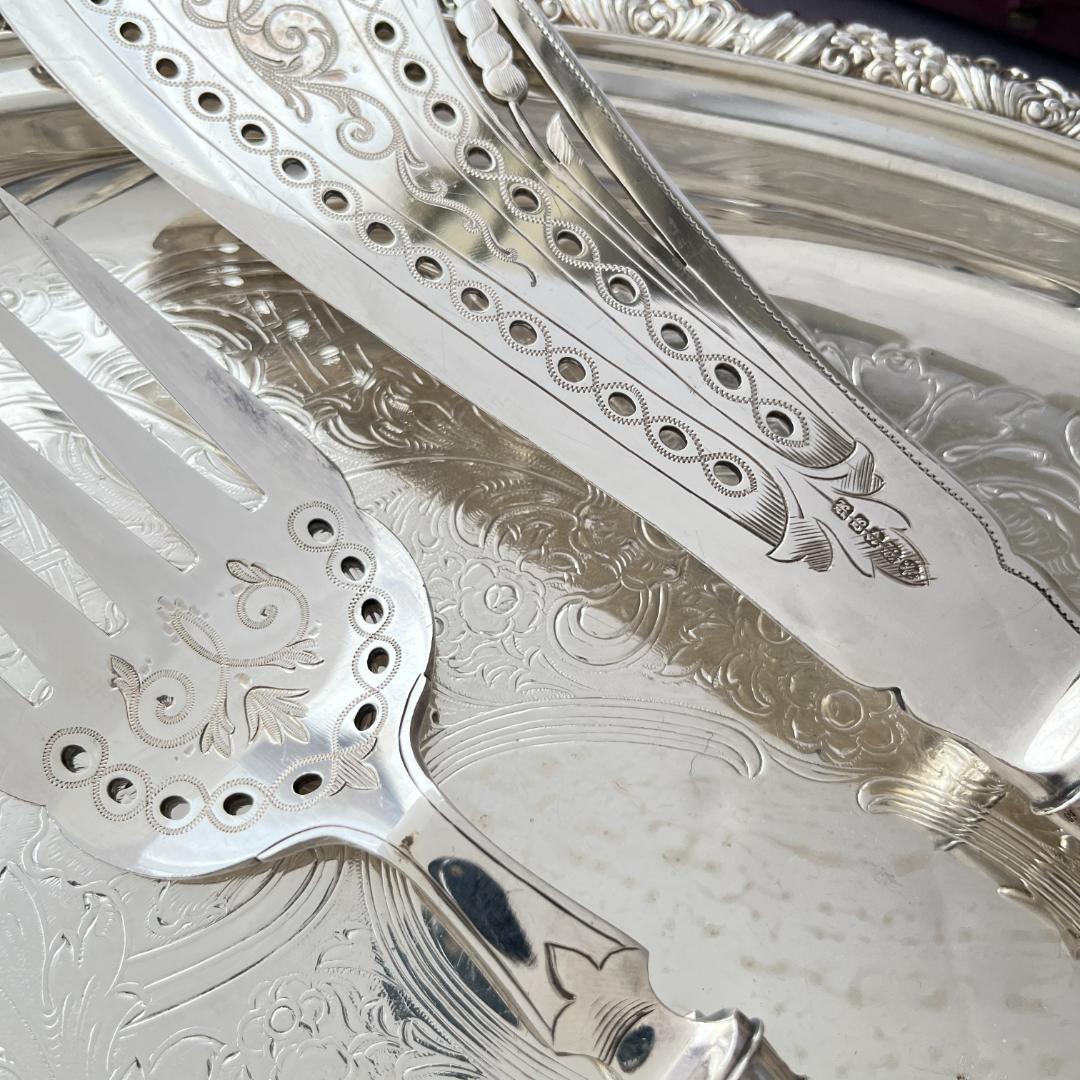 【Harrison Fisher】パールのサーバーセット 【シルバープレート】