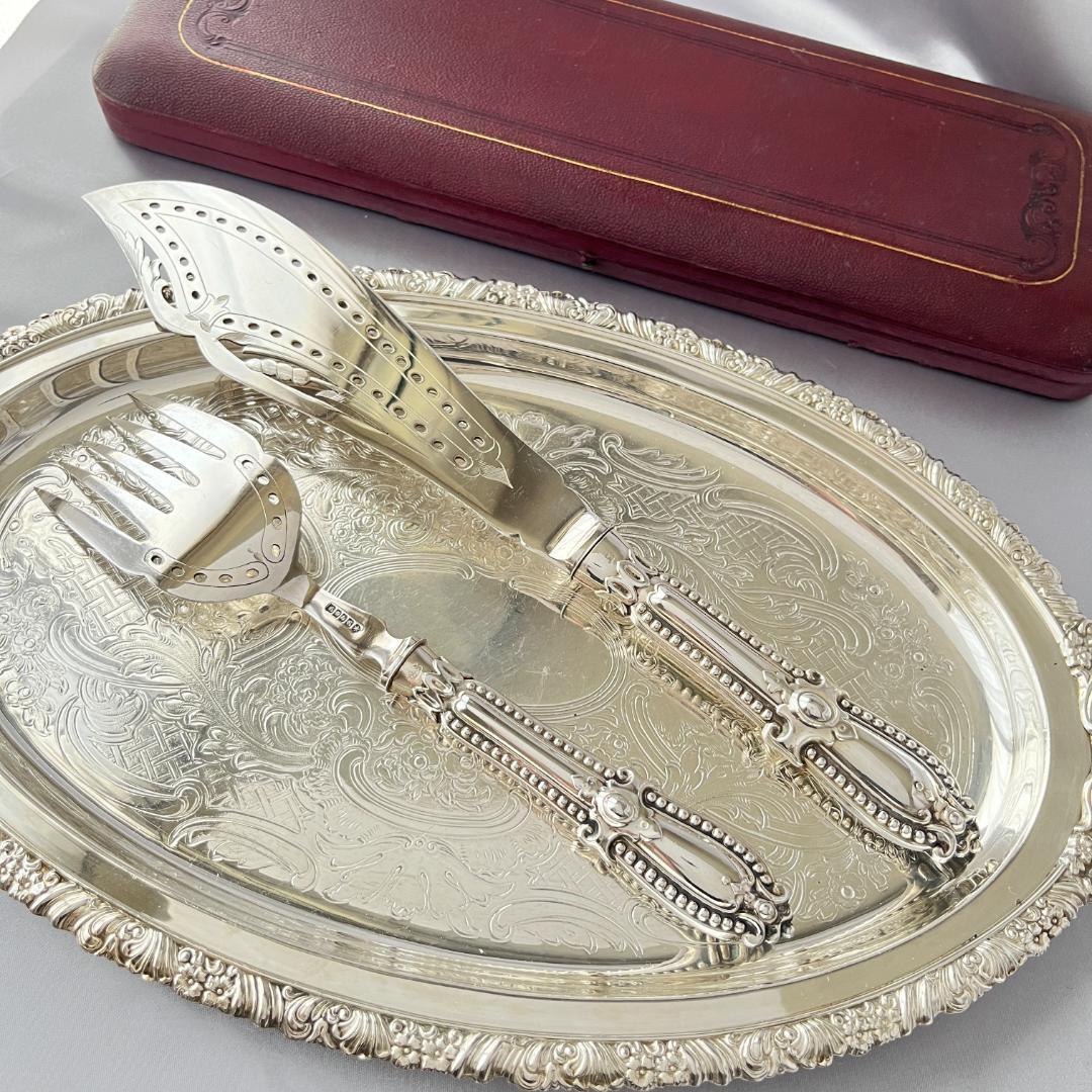 【Harrison Fisher】パールのサーバーセット 【シルバープレート】