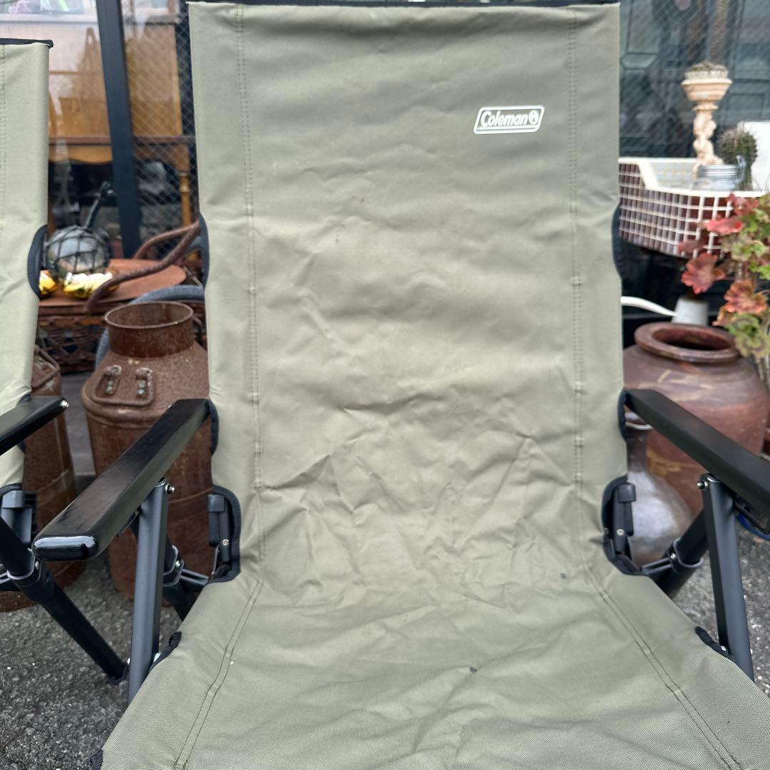 最終お値下げ‼️コールマン レイチェア オリーブ 2脚セット中古
