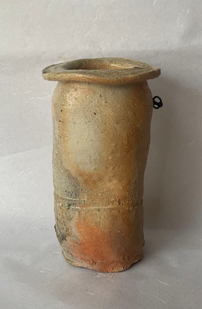 杉本貞光　信楽花入　寺垣外窯　茶道具　共箱