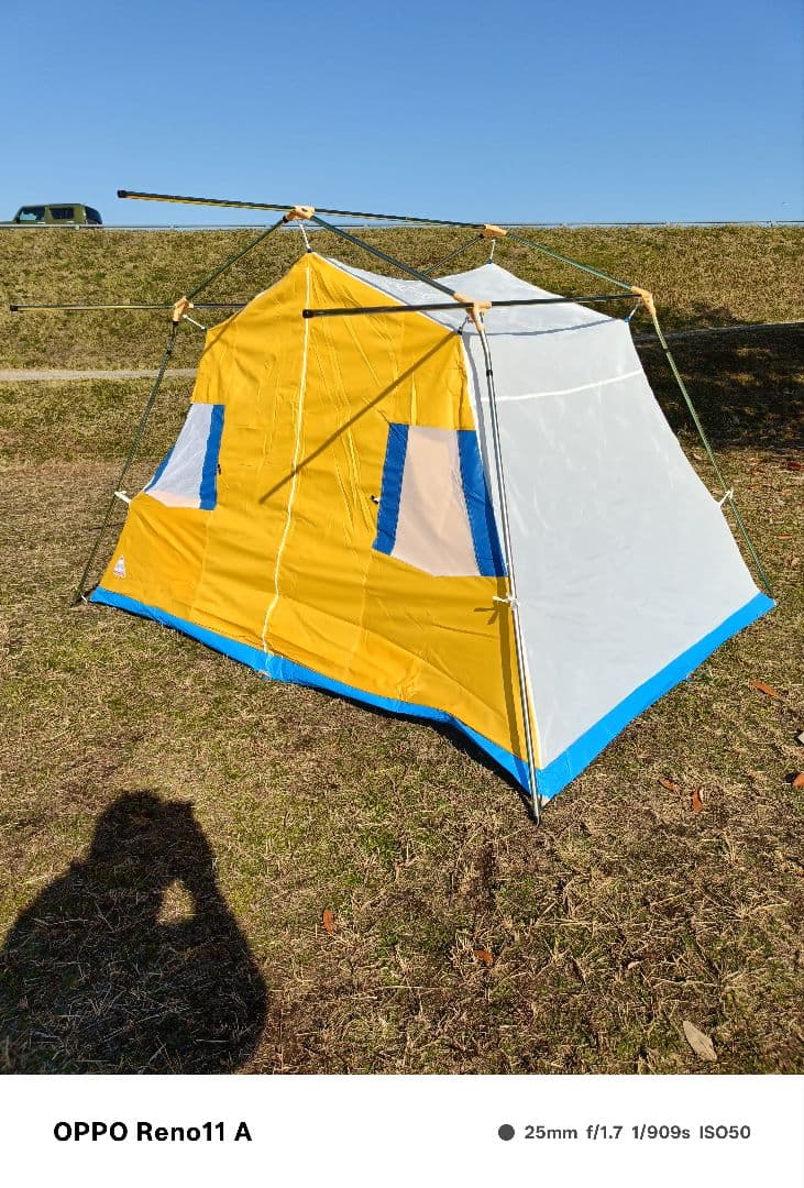 オガワ　クラウン　オーナーロッジ　鉄骨テント　冬キャンプ