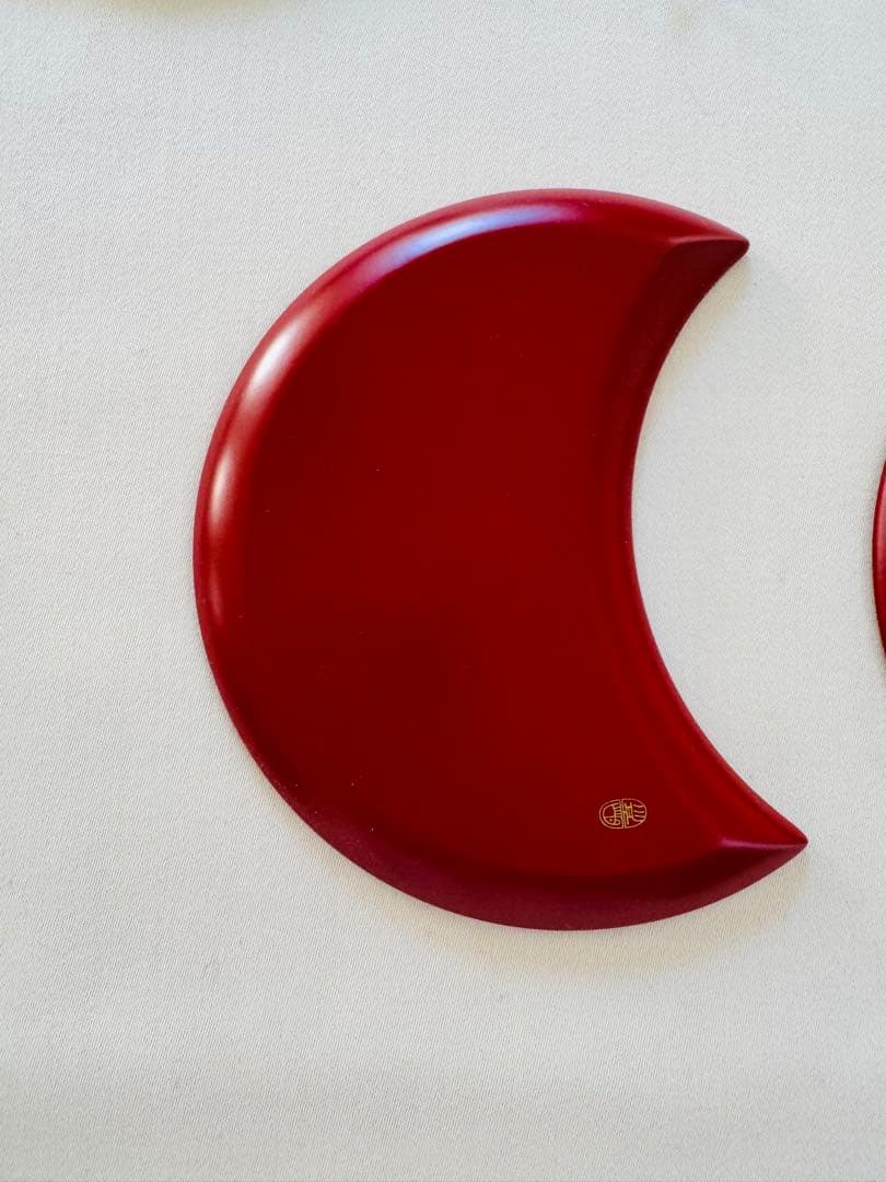 【新品未使用】ZOHIKO URUSHI 象彦　赤い花形漆器皿　5枚