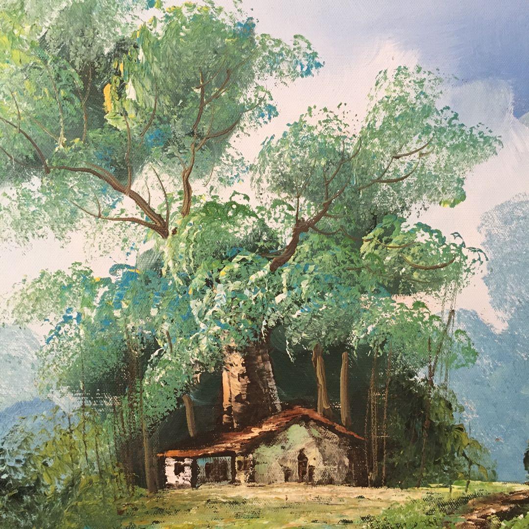 絵画 油絵 油彩画 風景画 額縁　額装 フレーム アンティーク