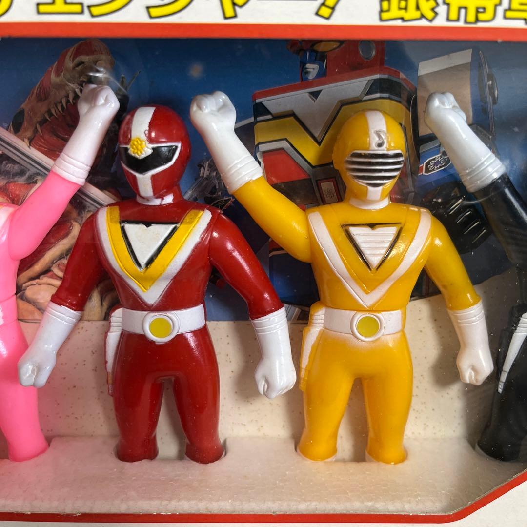 ⚠️デッドストック品　地球戦隊ファイブマン　ヒーローセット　ソフビ　バンダイ
