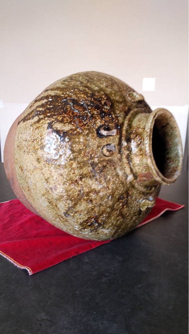 丹波焼 古丹波 六古窯 灰釉壺 四耳壺