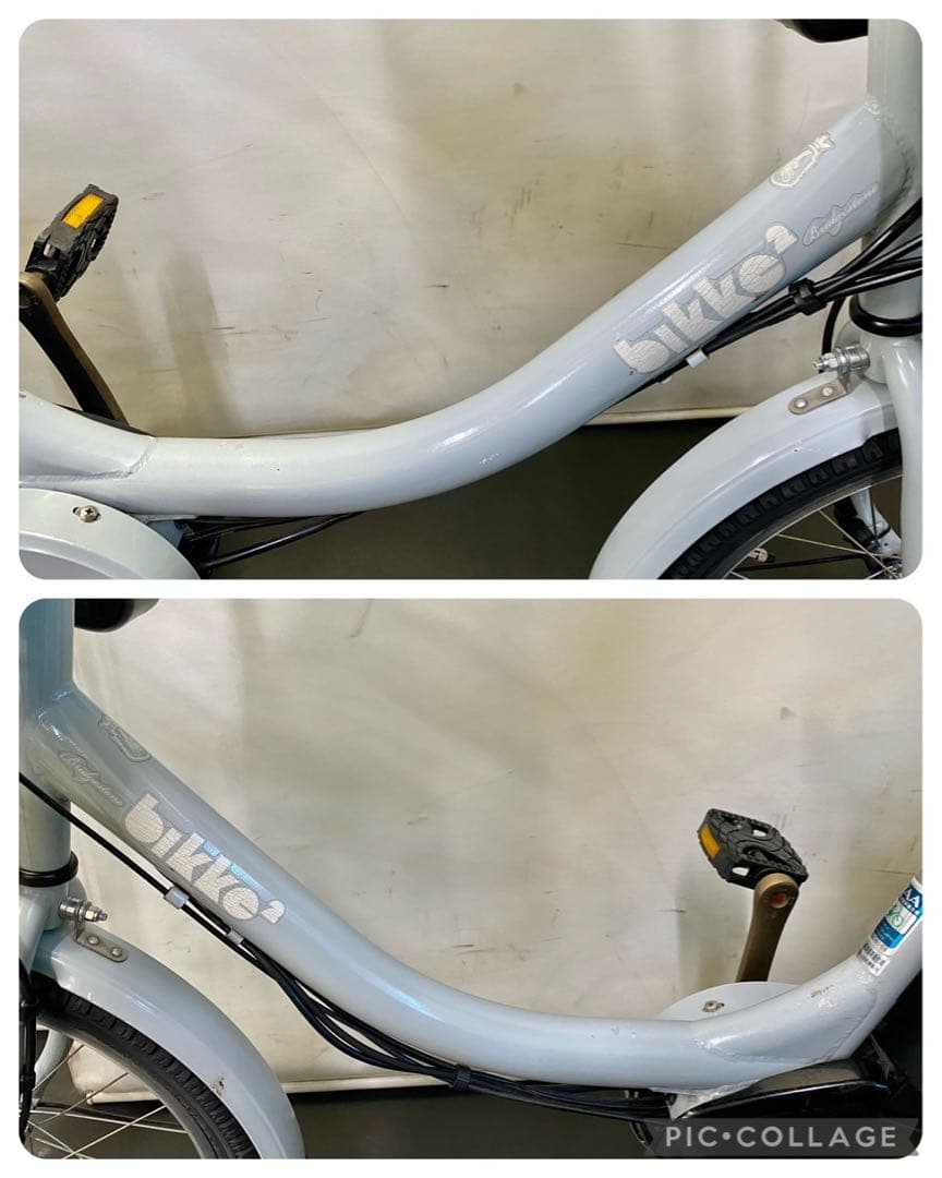 1年保証 送料無料　ブリヂストン　ビッケ　20インチ　水色　電動アシスト自転車