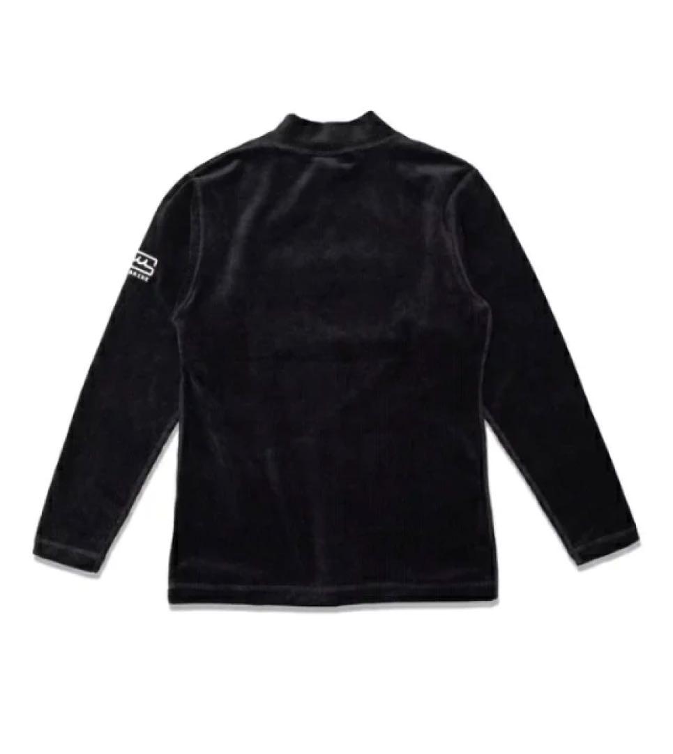 ムータ　ブラックフリース長袖モックネックセーター