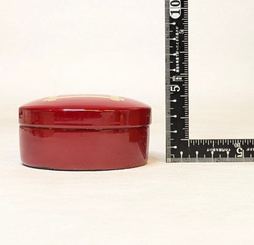 【フォロー割・新品】 切立香合　井桁に橘　内金　木製　朱塗り　2.8寸　日蓮宗