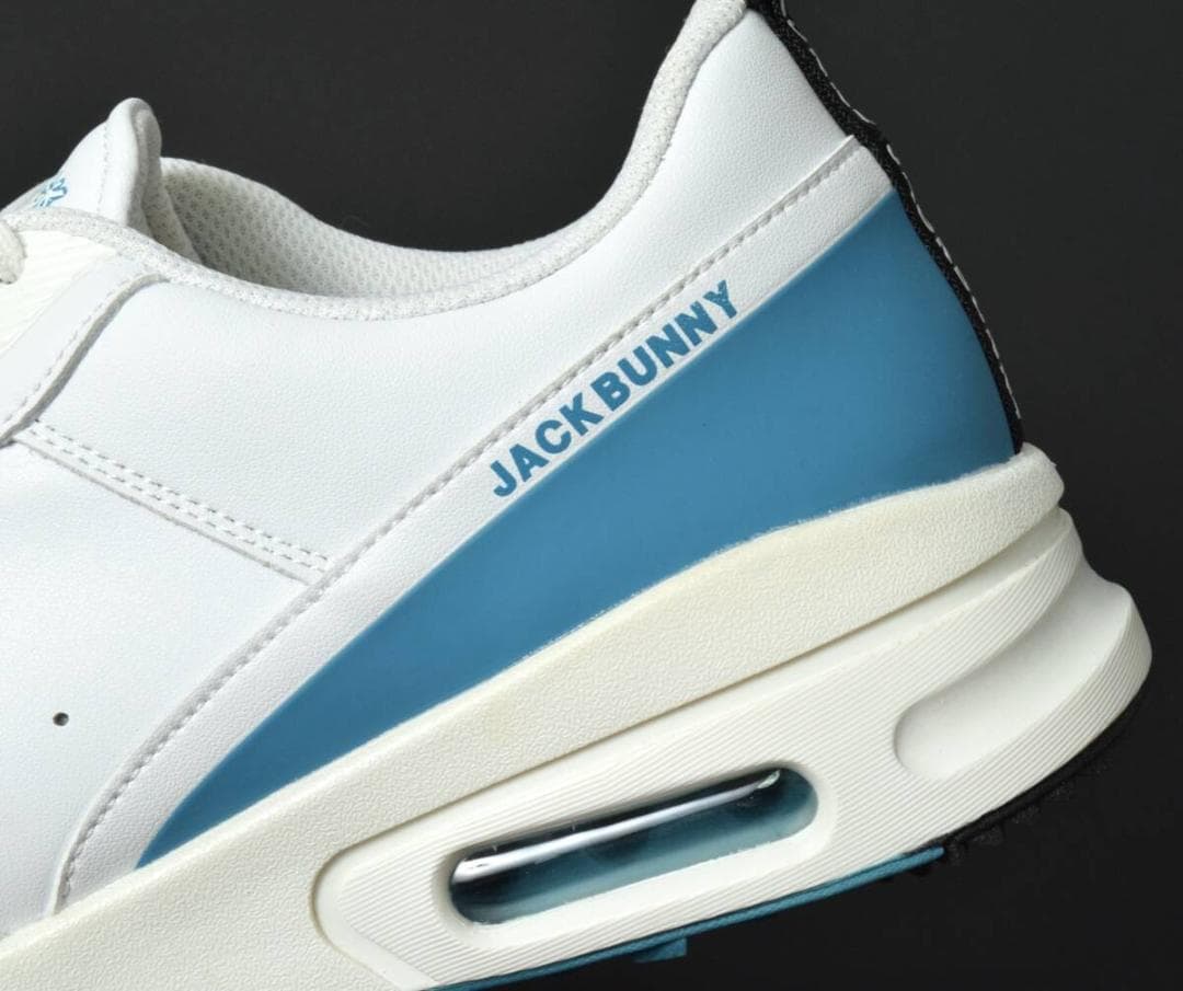 未使用 ジャックバニー エアーソール ゴルフシューズ 27 ホワイト×ターコイズ