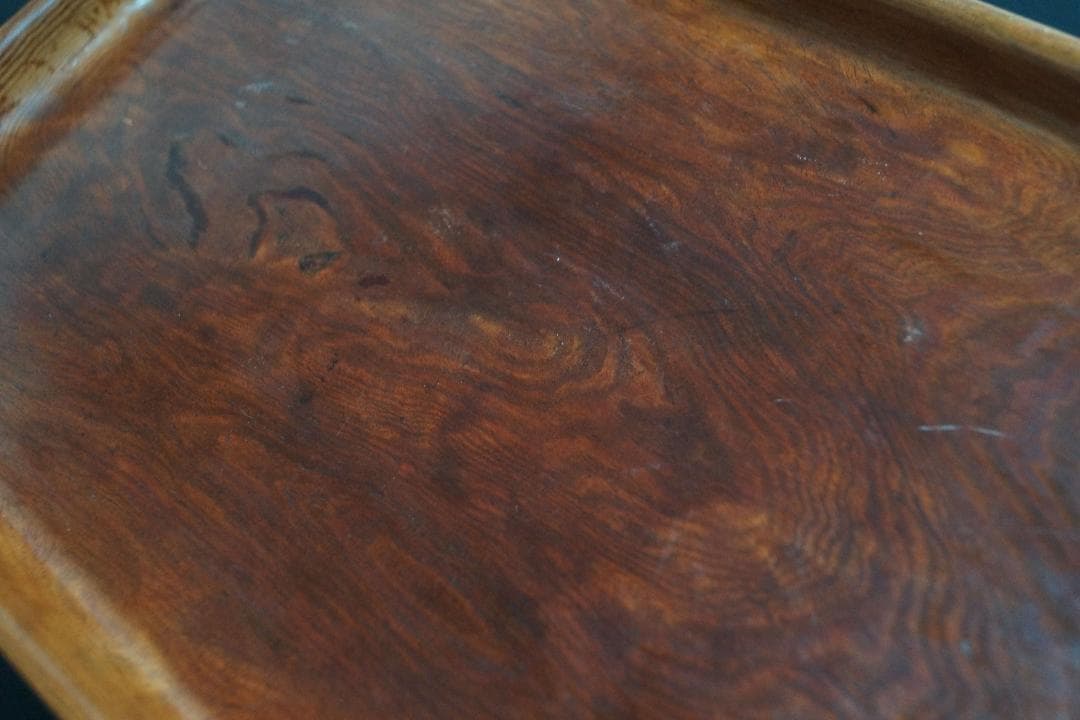 木製 肥松製 石谷作 盆 刳り貫き煎茶盆 長方盆 煎茶道具