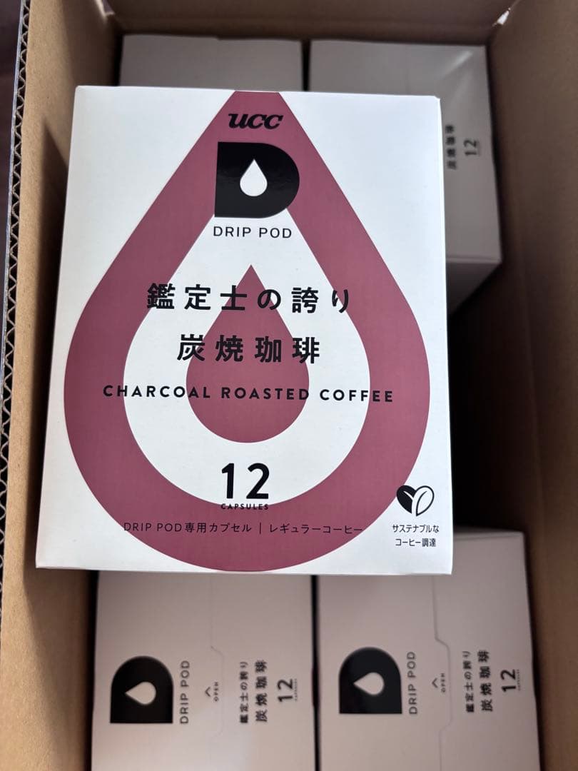 UCC ドリップポッド 専用カプセル 炭焼珈琲 12杯分箱（12箱）