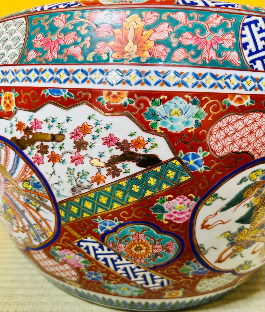 【極美品】龍と鳳凰 大型陶器火鉢　縁起物　美術品級