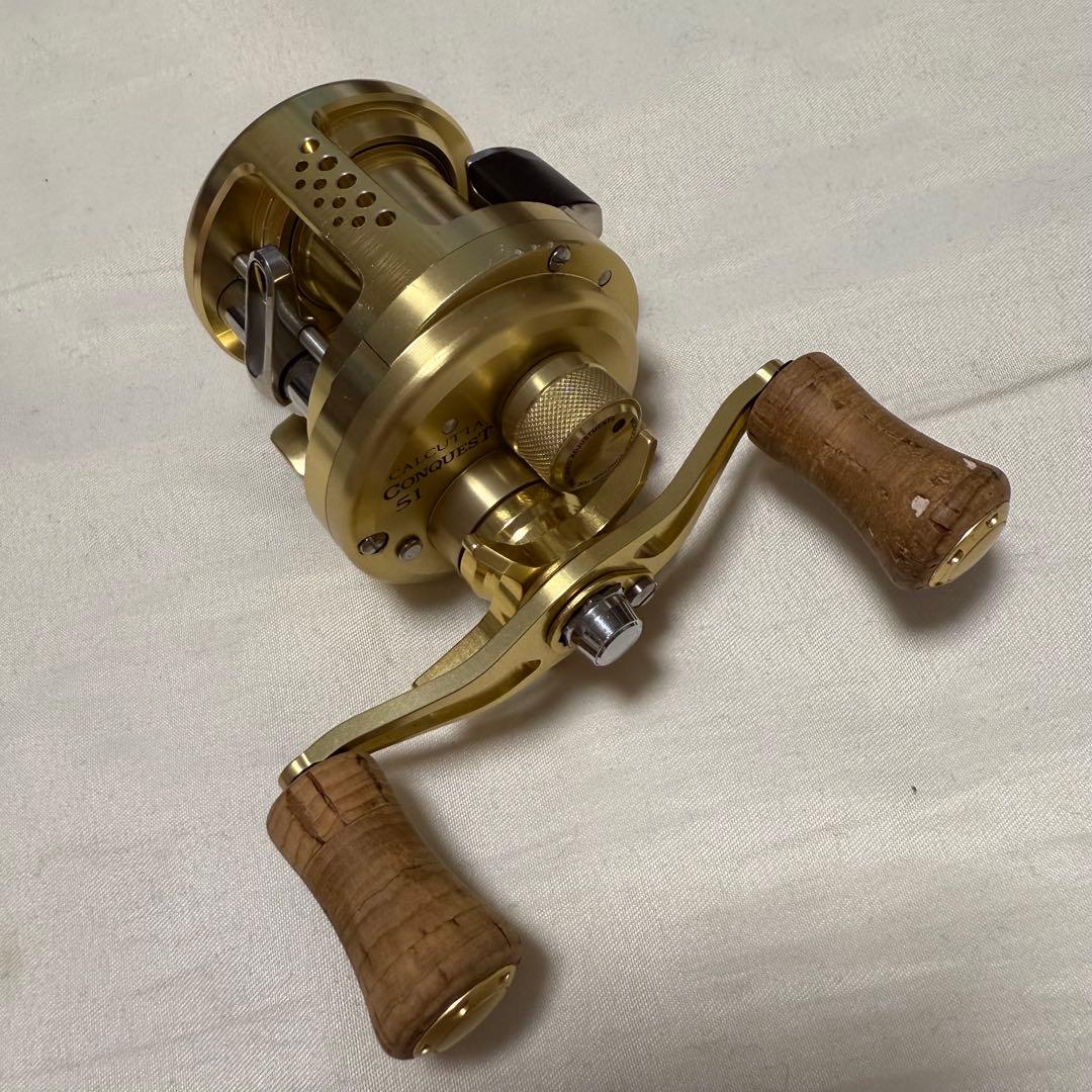 ☆希少☆ シマノ　カルカッタ　コンクエスト51左巻き　カスタム　ノーマルパーツ付