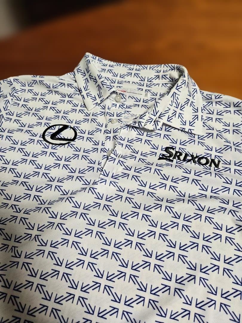 LEXUSSrixon (松山選手レプリカ)ゴルフシャツ LL ホワイトネイビー