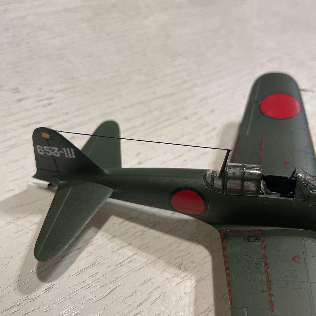 航空機モデル タミヤ　1/72 スケール　全塗装済み　アンテナ改造取り付け