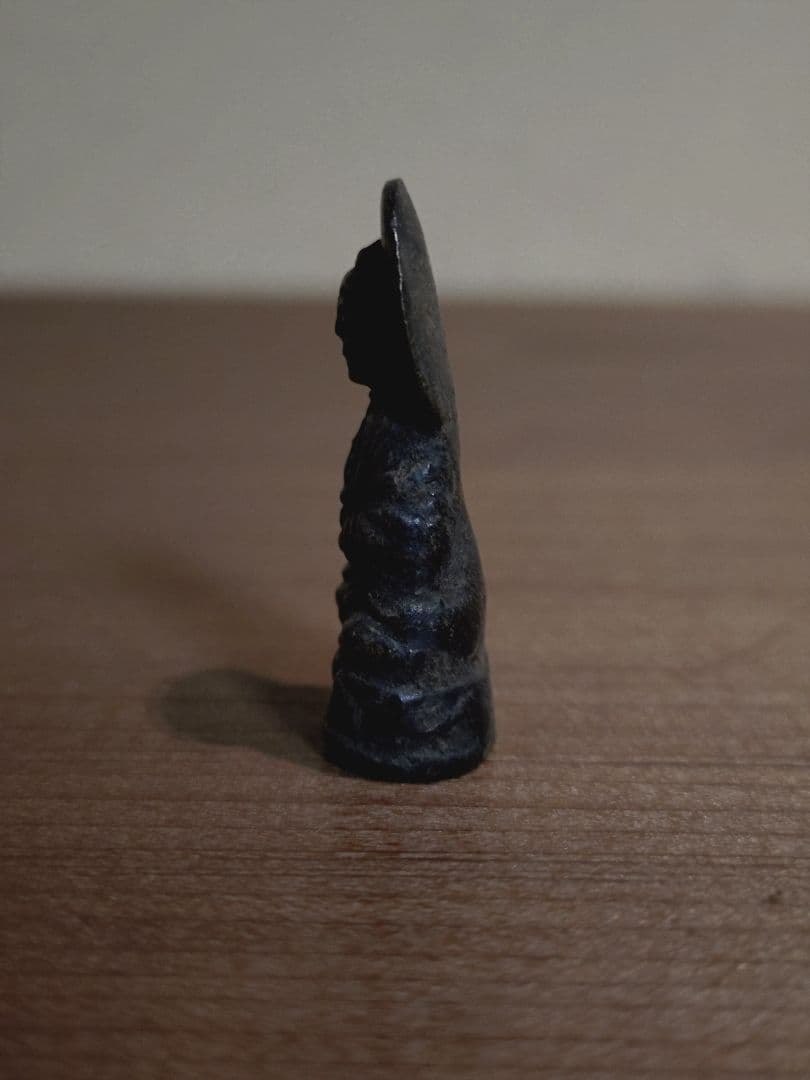 銅造 弥勒菩薩 坐像 懐中仏 旅仏 豆仏 鎧仏