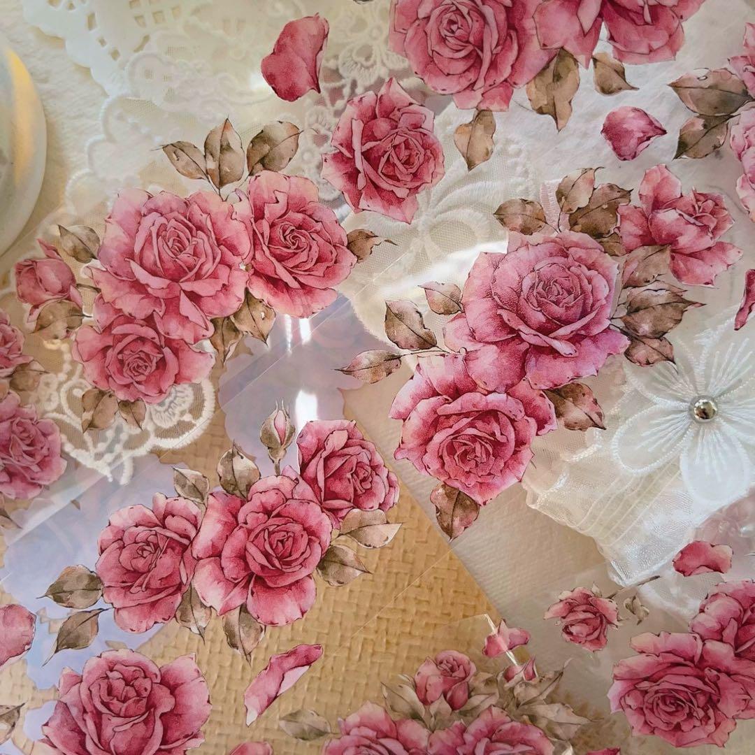 壹洱原创《粉颜》海外マスキングテープ　マステ 【1558】