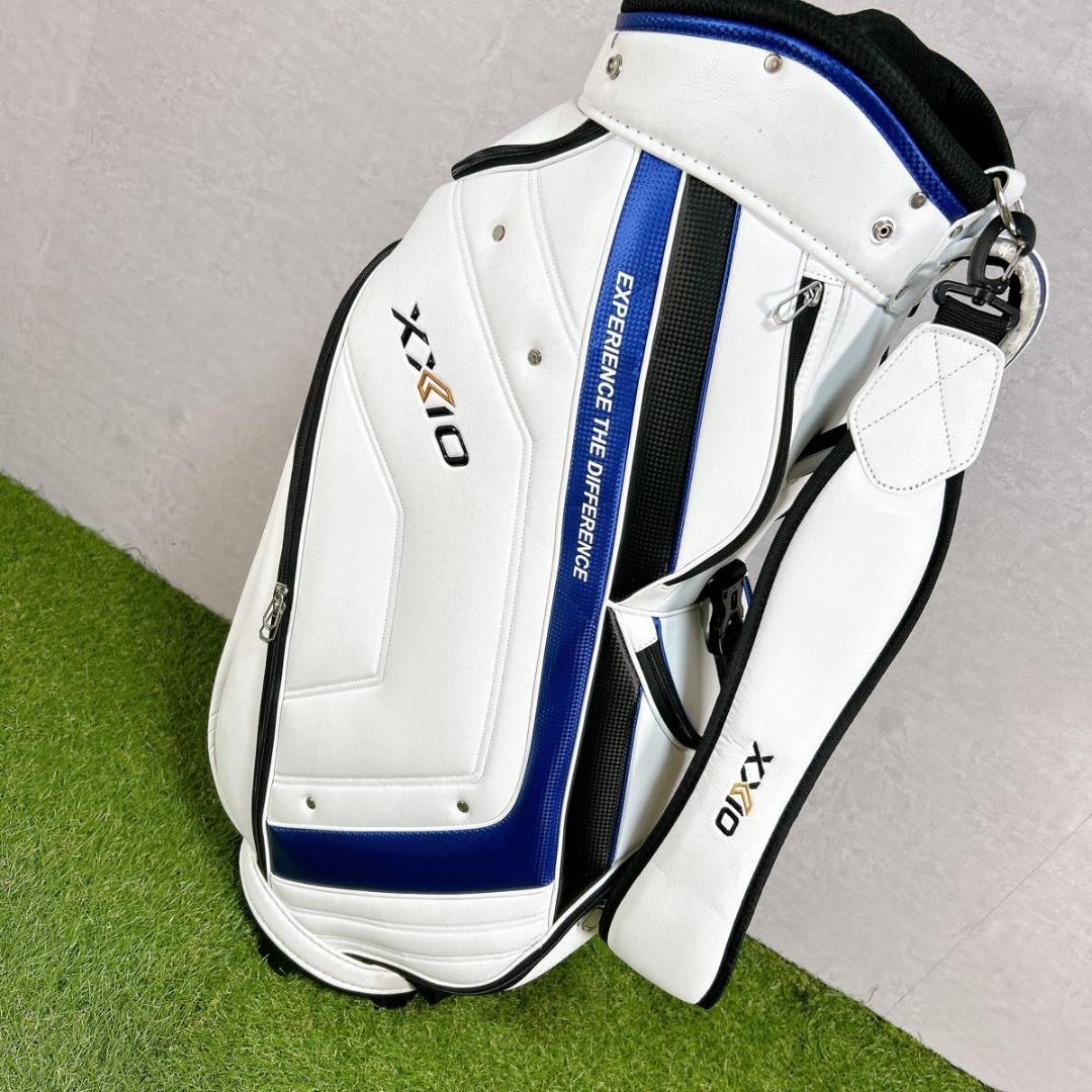XXIO ゼクシオ キャディバッグ ゴルフバッグ ホワイト ブルー　白