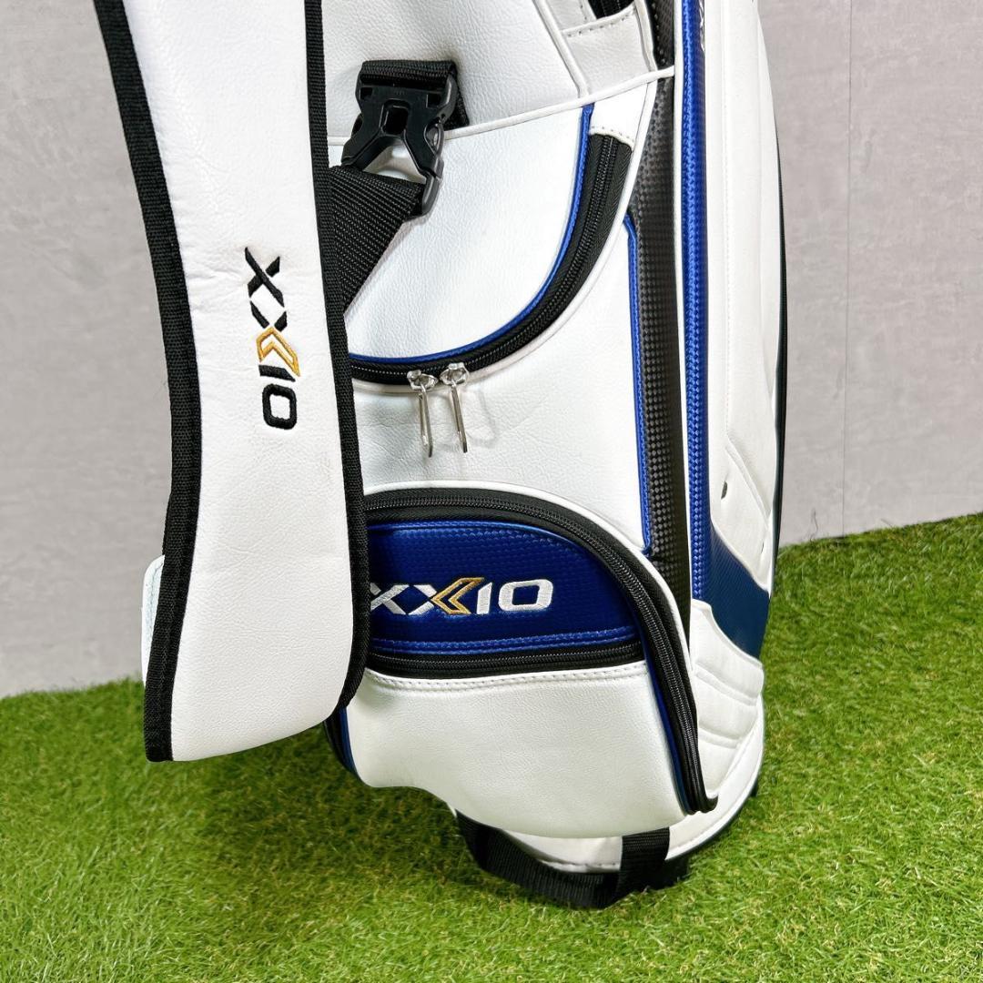 XXIO ゼクシオ キャディバッグ ゴルフバッグ ホワイト ブルー　白