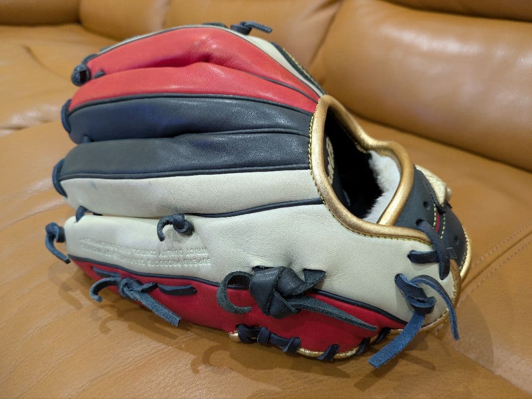 Global Elite 野球用グローブ レッド/ブラック