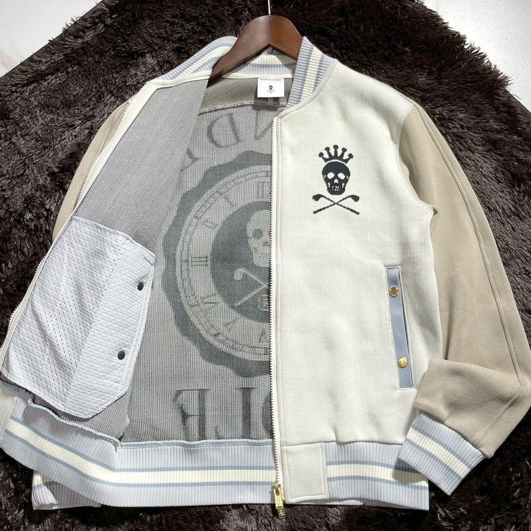 MARK&LONA ドライバーズニット スカル ゴルフウェア