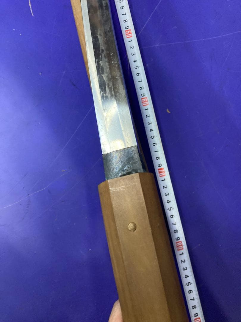 G）模造刀 白鞘 太刀 全長約103センチ 高級