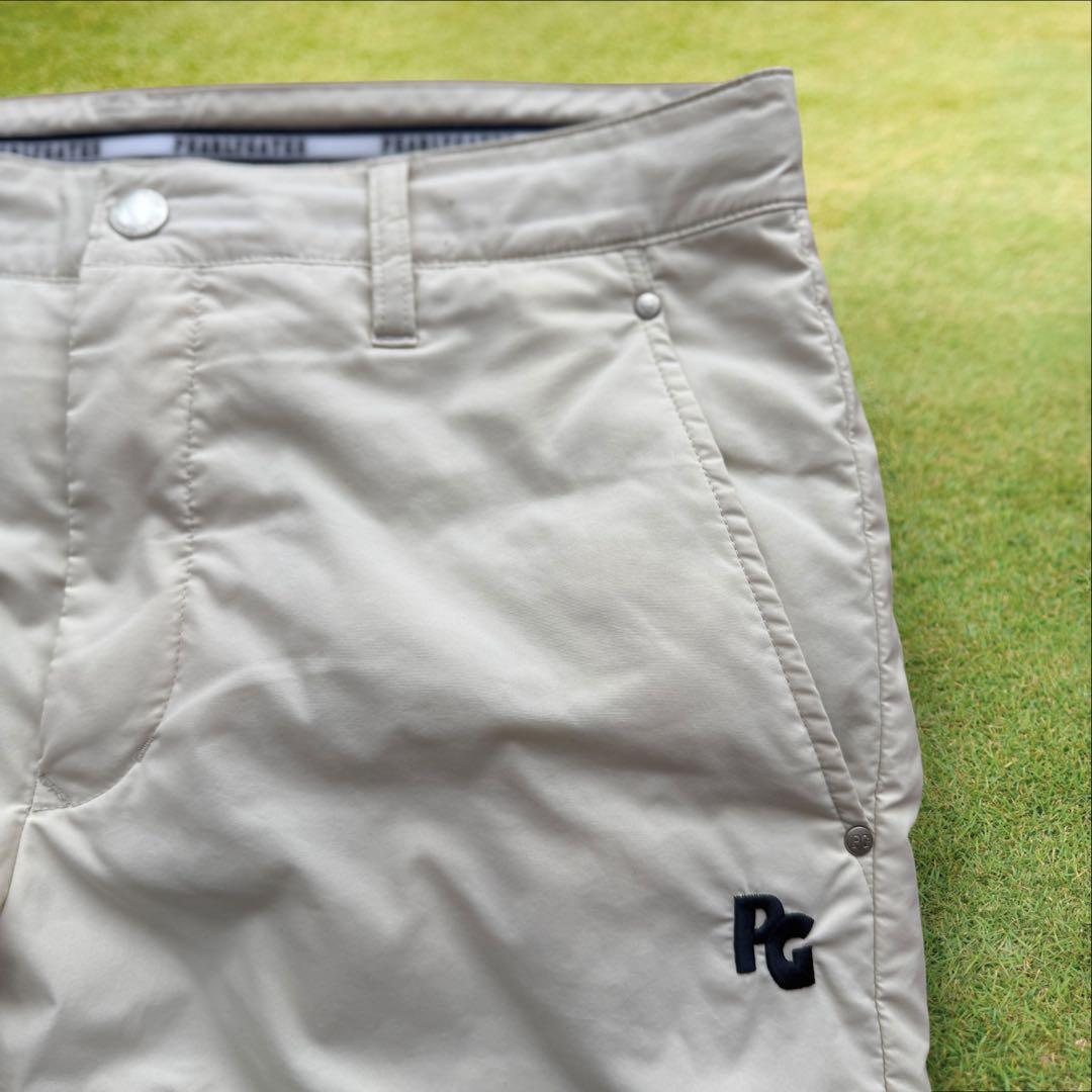 防寒　蓄熱素材　パーリーゲイツ　ダウンパンツ　中綿入 L〜XL相当　オフホワイト