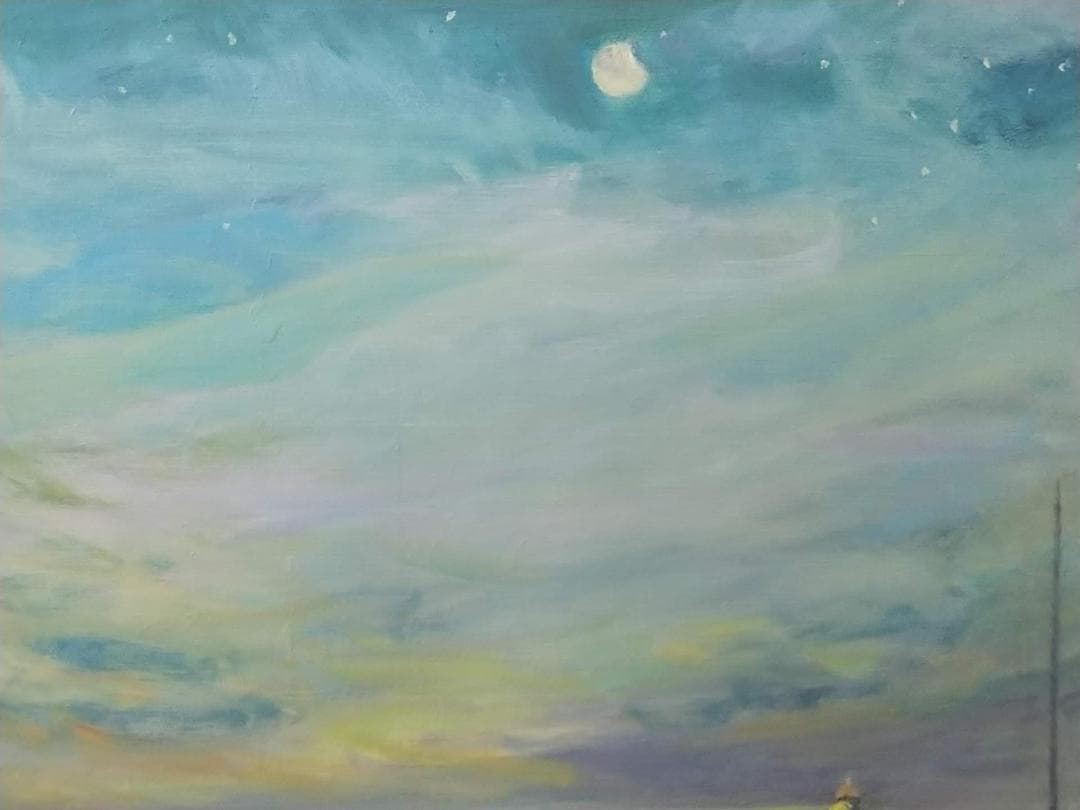 F10「納沙布岬灯台」油彩画 油絵 絵画 アート