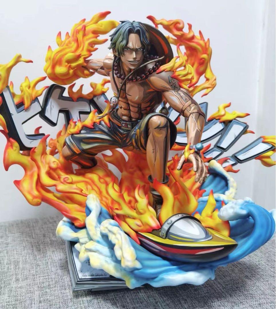 【新品】ワンピース エース 漫画風 フィギュア ガレージキット