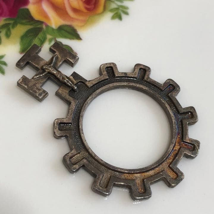 聖品 十字架 アンティーク ロザリオリング イエスキリスト クリスマス