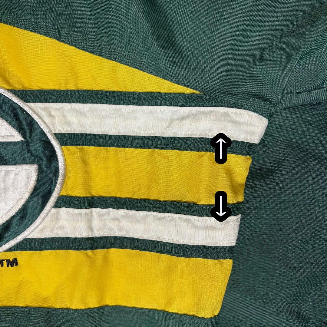 【90s】 NFLパッカーズロゴアスレチッ クナイロンジャケット刺繍グリーンL相