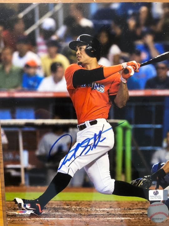 【1月SALE】ジャンカルロ・スタントン　MLB 直筆サインPhoto