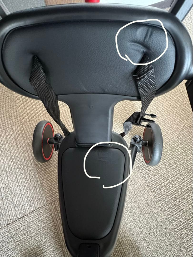 〔美品〕Bacany 三輪車 レッド×ブラック　幼児用自転車　多機能