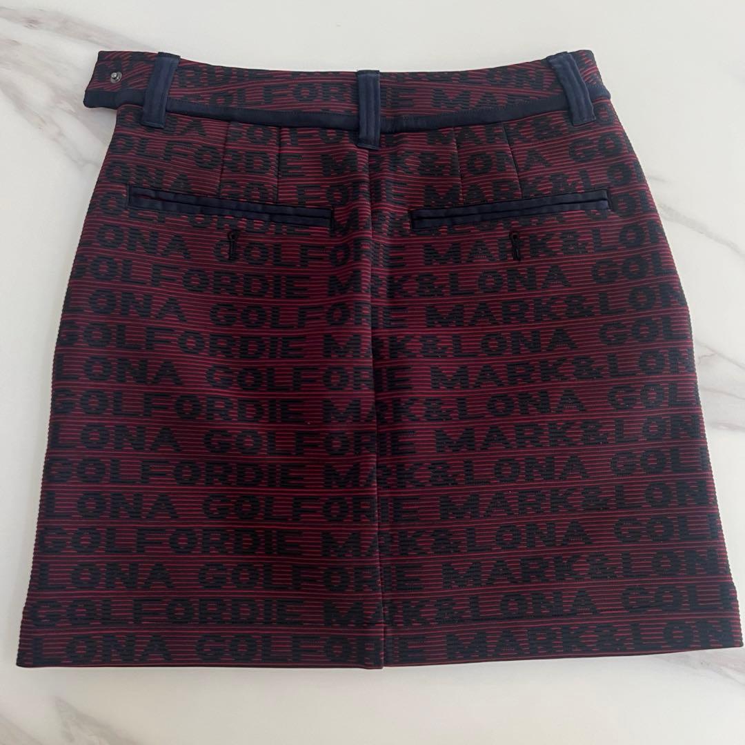 MARK & LONA ボルドー ネイビー スカート