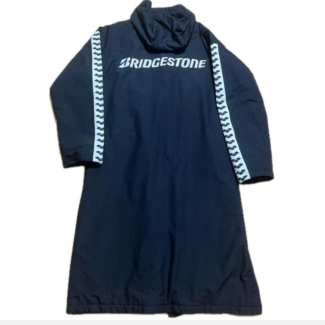 arena ブリジストン ベンチコート 中綿　ブラック　フード付き　Lサイズ