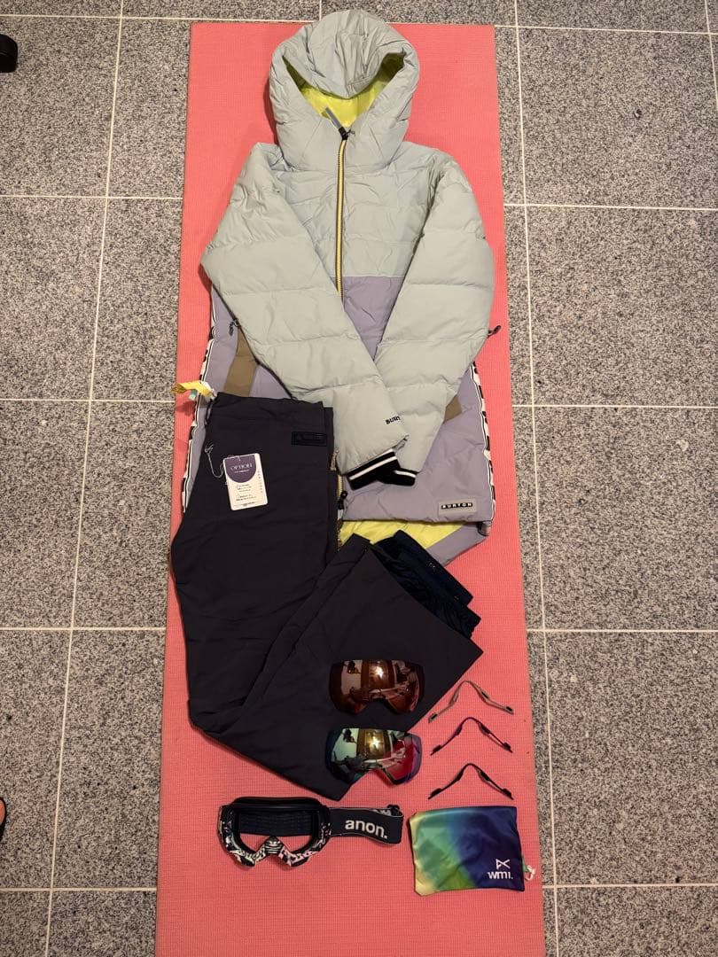 BURTON スノーボードウェアセット Anonゴーグル/ファーストレイヤー靴下