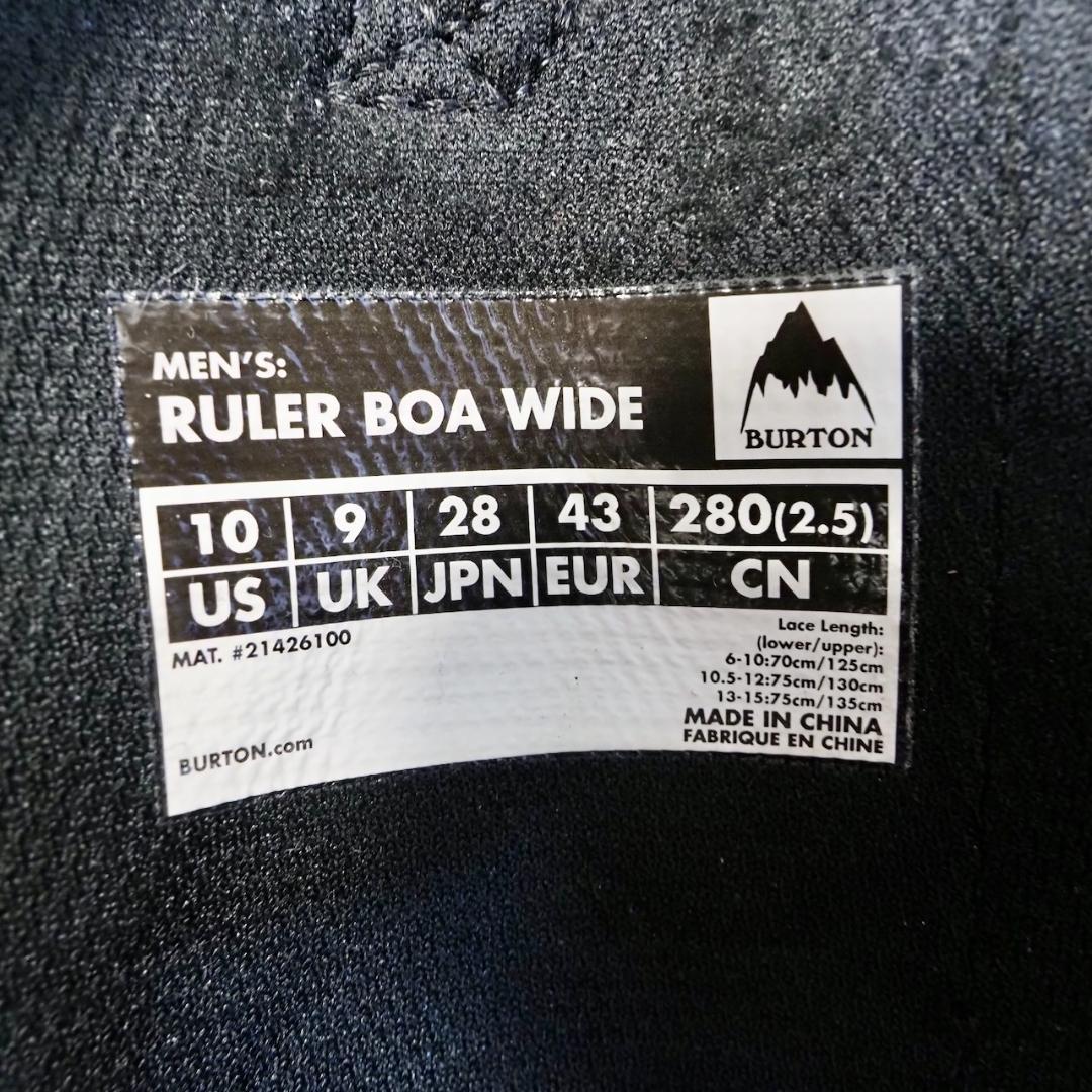 Burton RULER BOA WIDE 28cm　バートン　ルーラー　ボア