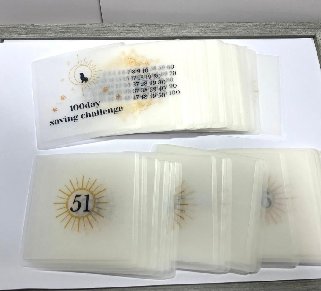 新作＊100日リフィル＊犬＊太陽＊貯金＊ saving＊韓国＊BOX付き